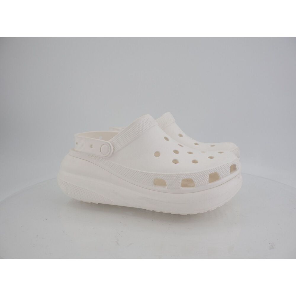 Crocs Crush Clog Size 10 White Rubber Slip On Platform Chunky Shoes